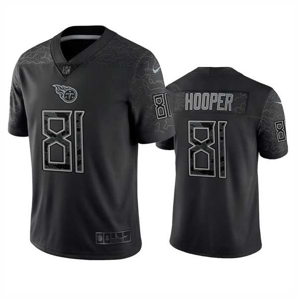 Men's Tennessee Titans #81 Austin Hooper Black Reflective Limited Stitched Football Jersey,We sell and wholesale Men's Tennessee Titans #81 Austin Hooper Black Reflective Limited Stitched Football Jersey on line form chian!